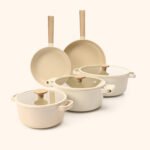 5-Piece Ceramic Cookware Set (Handles included)