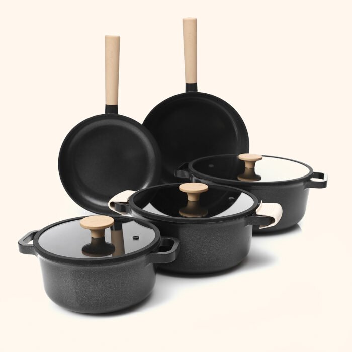 5-Piece Ceramic Cookware Set (Handles included) - Image 1